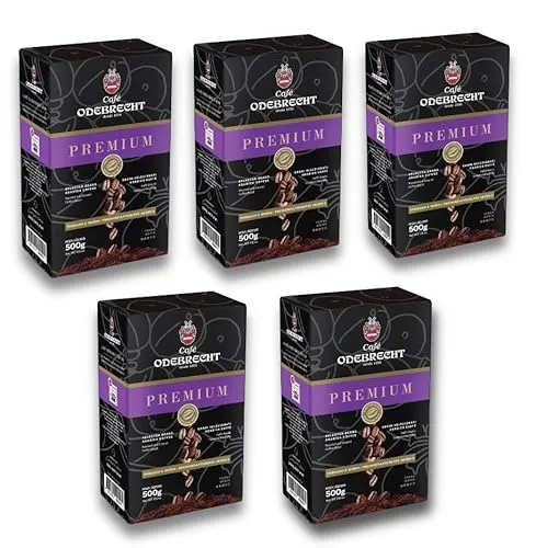 Kit 5 Pacotes De Caf Odebrecht Torrado E Moido Premium Predominante Arbica 500g - 5 X 500g